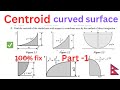 Applied mechanics - Centroid of curved surface by using integration method with clear concept ।