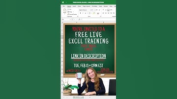 🎉 FREE Excel Training! 🎉 #excel