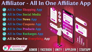 Source Code for Affiliator All In One Social Media And All In One Shopping App With PHP Admin Panel screenshot 1