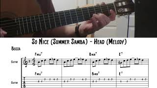 Video thumbnail of "So Nice (Summer Samba) - Guitar Lesson"