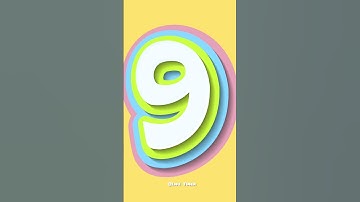 Multicolour Voice Countdown | 9 to 0 Bold Numbers #countdown #timer #shorts