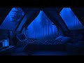 Strong Rain and Thunder in DARK Forest TENT - Get Sleep with Rain and Thunder