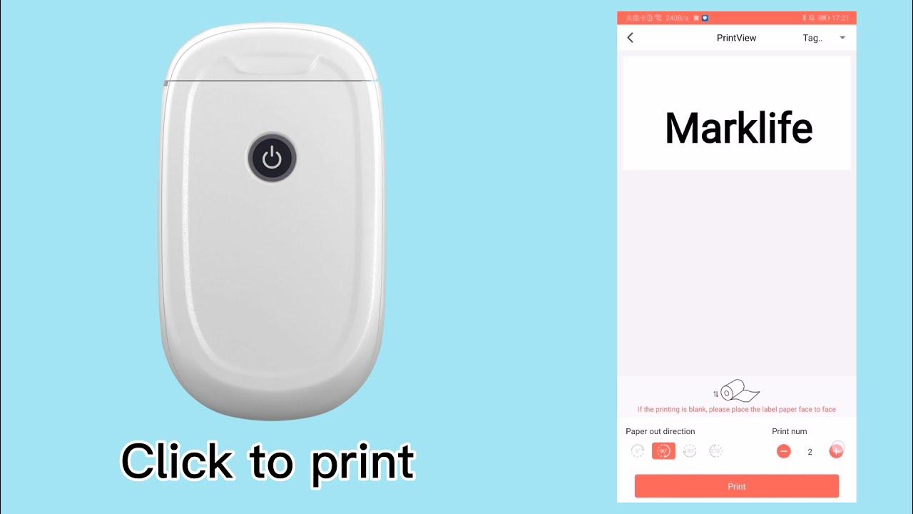 Marklife label printer use the tutorial 