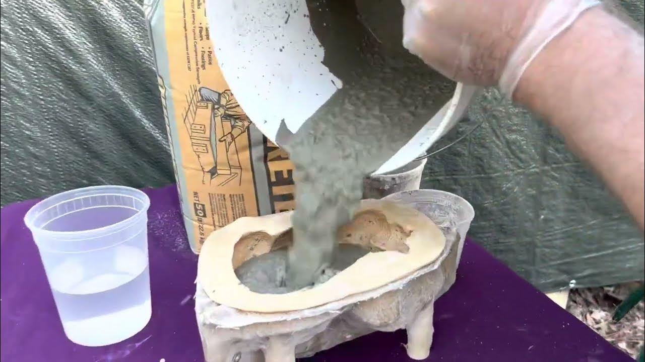 How to properly use premix cement for concrete statuary. YouTube