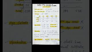 SBI PO Notification 2026| Full Details✍🏻📚 #sbipo #sbipo2026 #examprep #shorts #sbiponotification