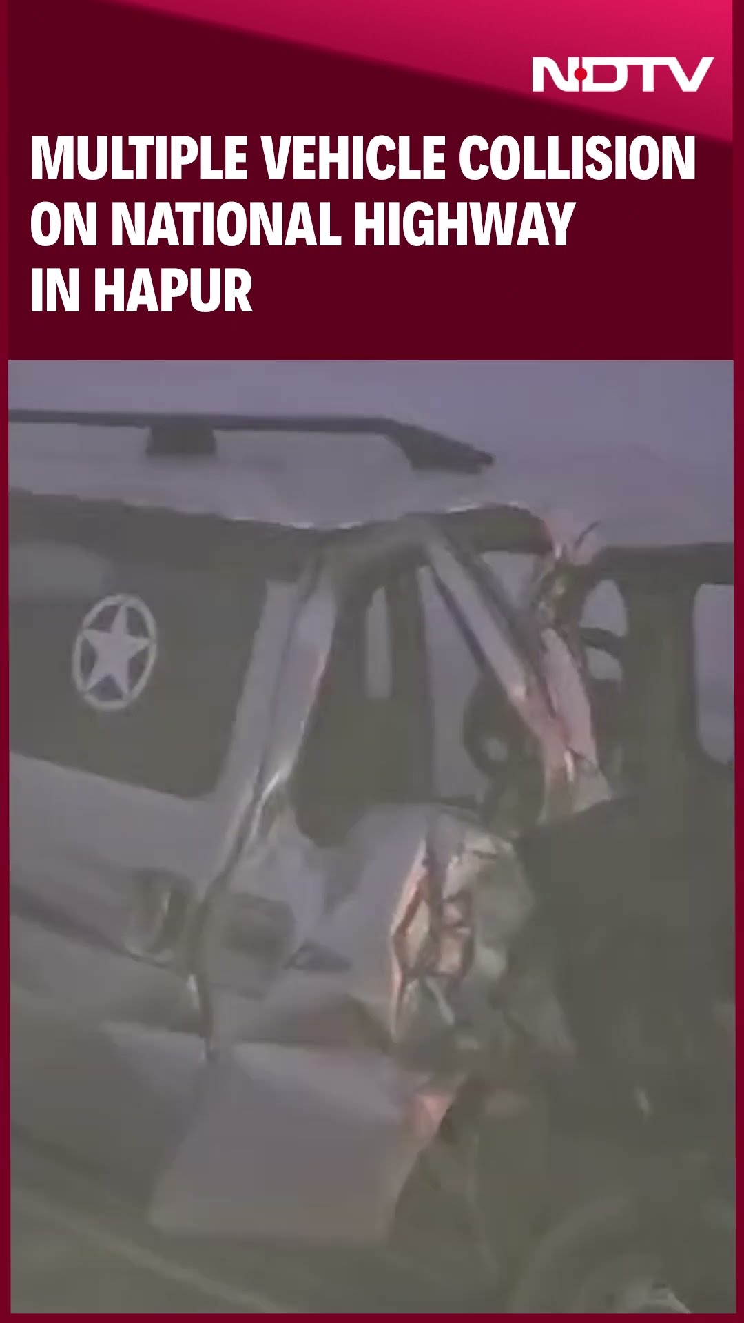 Hapur Highway Accident | Severe Fog Causes Multiple Vehicle Collision On National Highway In Hapur