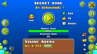 NoClip? NO! SECRET SONG 25 VIKING ARENA! Geometry Dash 2.2