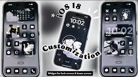 How to make your iPhone Aesthetic🖤 iOS 18 aesthetic icon, widgets, homescren, lock screen tutorial✨