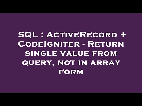 SQL : ActiveRecord