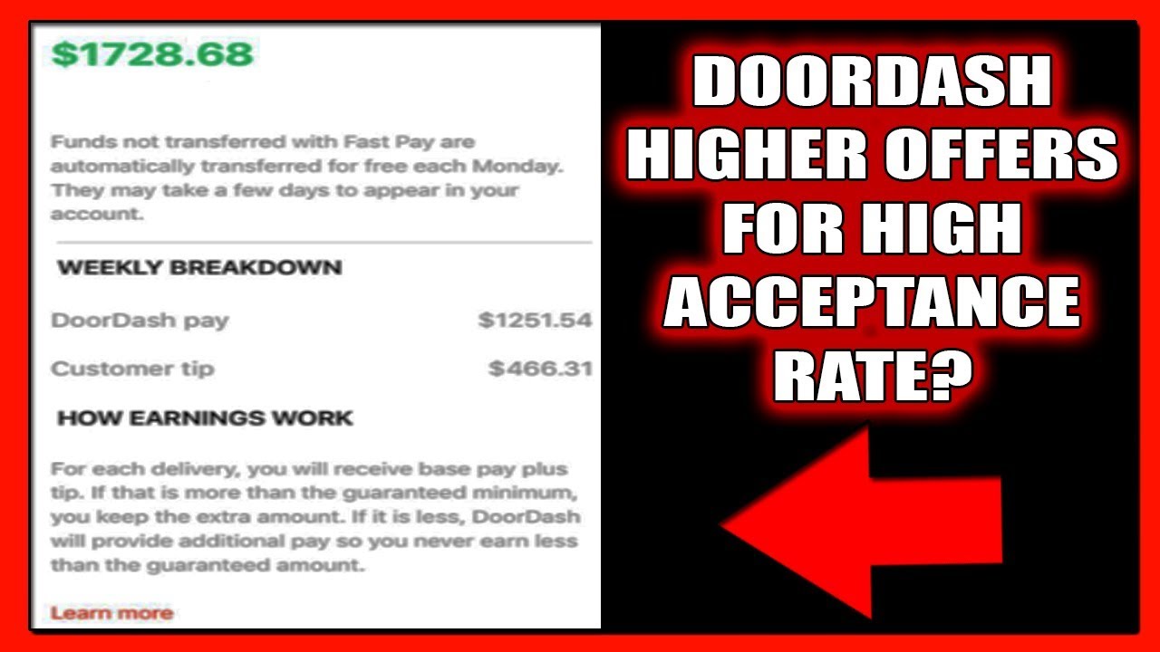DOORDASH HIGHER OFFERS FOR HIGH ACCEPTANCE RATE? Myth or Fact? YouTube