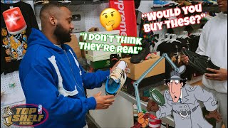 HE TRIED SELLING FAKE TRAVIS JORDAN 1S OFF HIS FEET! HE CAME FROM CALI TO BUY OUR MERCH!! -TSKTVEP21