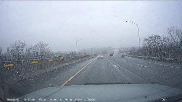 Distracted Driver Sends Tire into the Opposite Lane || ViralHog