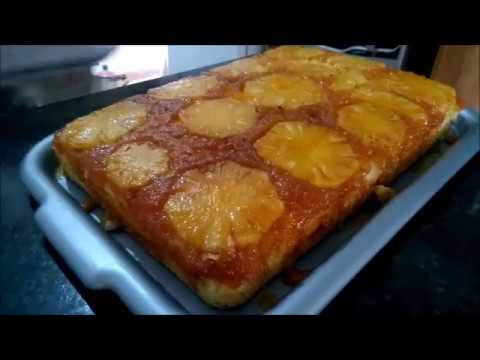COMO FAZER BOLO DE ABACAXI SIMPLES CARAMELIZADO