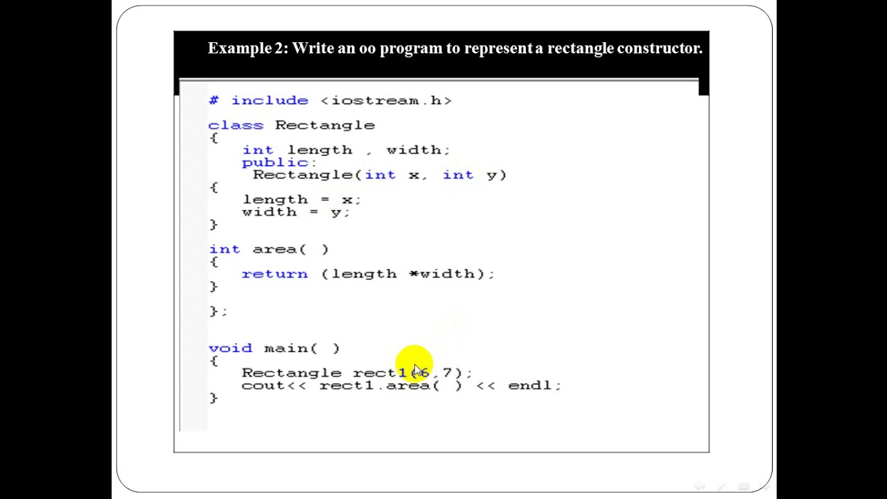 Class Constructor and Destructor lecture 3 - YouTube