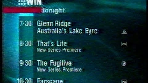 WIN Television - Lineup and Ident (6.12.2001)