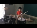 Eli playing the drums