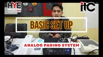 ITC Analog Paging System Basic Set-Up