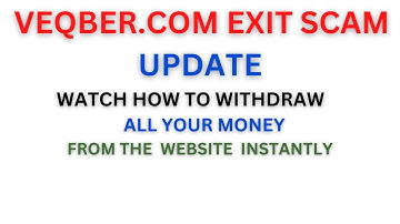 Veqber Exit Scam, Update How to Withdraw Your Money