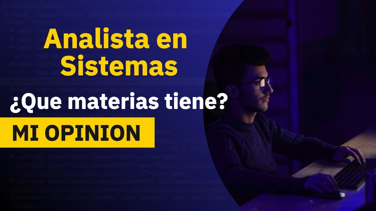 Carrera Analista en Sistemas - ¿Que materias tiene en primer año? - YouTube