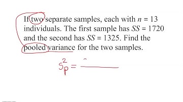 Pooled Variance for Two Samples