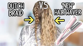 DUTCH BRAID VS HAIR WAVER- WHICH IS BETTER? LETS COMPARE! Short, Medium, and Long Hair Tutorial