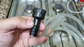 How to insert connector into hose?