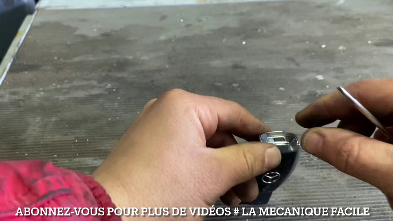 Remplacement de pile clé Mercedes benz - YouTube