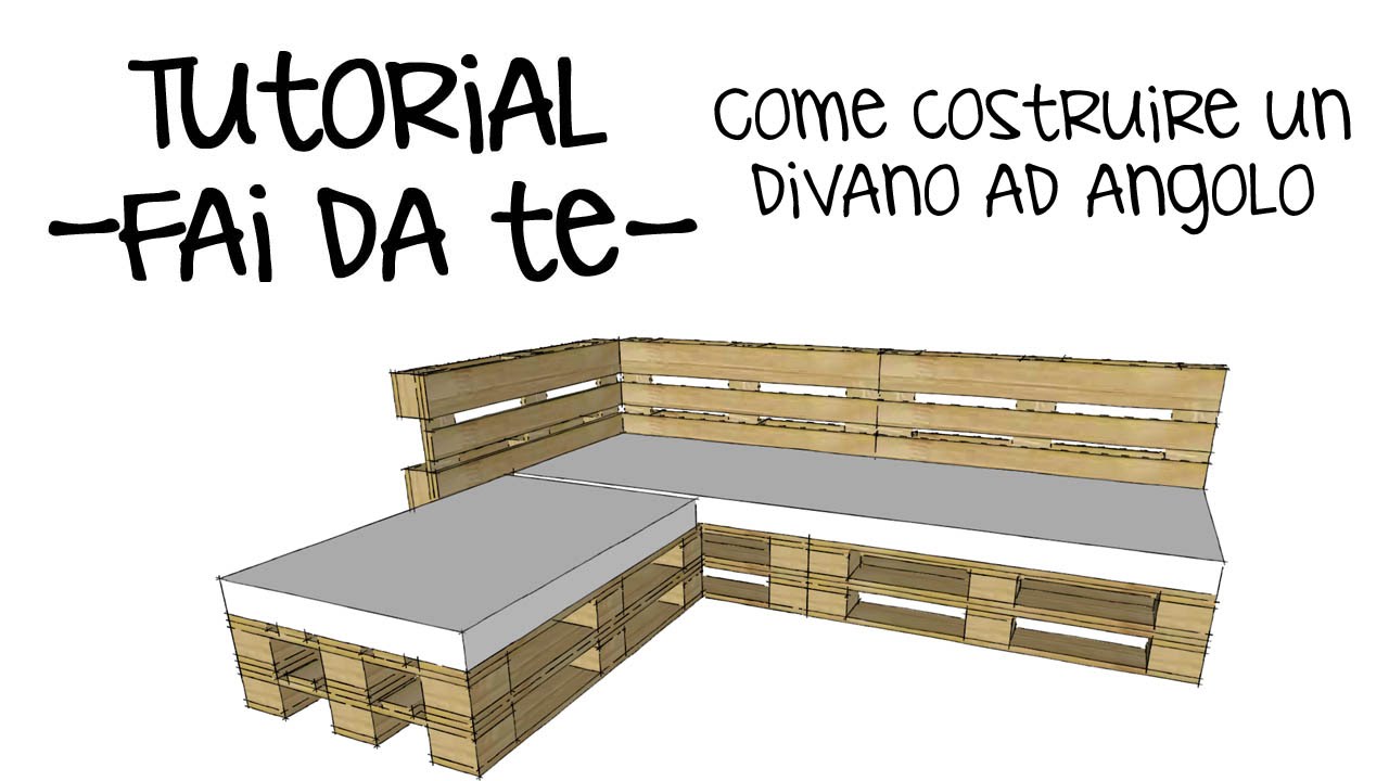 Tutorial divano pallet fai da te come arreda casa e giardino ... Costruire un divano coi bancali di legno