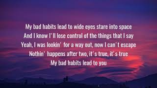 Ed sheeran-bad habits(lyrics)