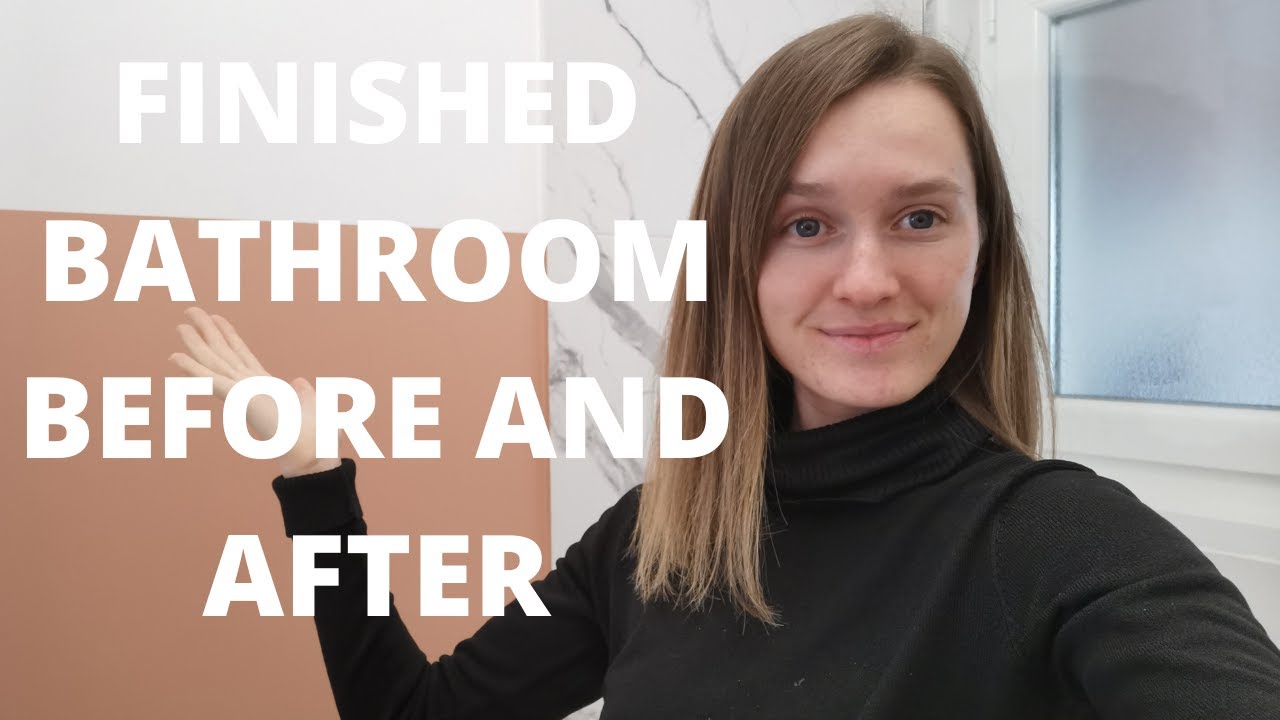 BATHROOM BEFORE AND AFTER + WHAT HAPPENED WHILE FITTING THE SHOWER GLASS