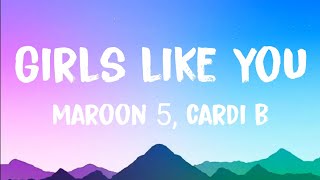 Maroon 5 - Girls Like You Ft. cardi B Lyrics (by Iconic Lyrics)