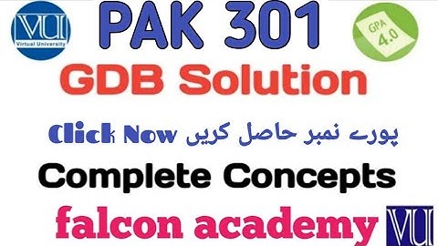 Pak301 gdb solution 2023|pak 301 gdb solution 2023 | Pak study | Pak 301 gdb solved perfect solution