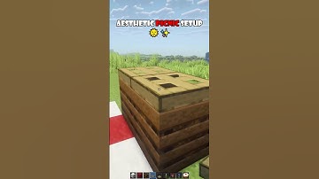 AESTHETIC PICNIC SETUP 😱 #shorts #minecraft