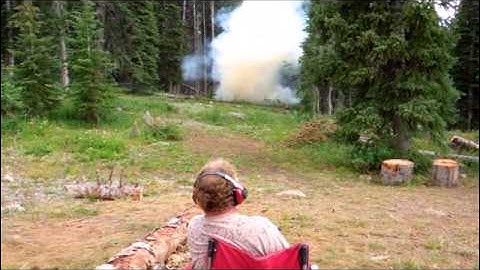 RedNecks Blowing Up A Tree With 4 Pounds EARTH SHAKER Using A AK-47!