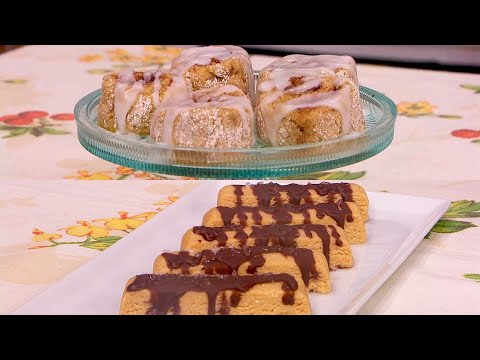 Bomboncitos de maní y chocolate / Rolls de canela y banana