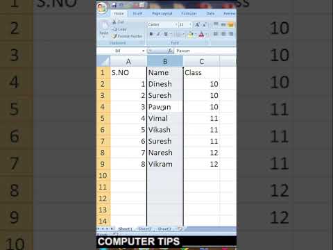 Ctrl+Spacebar/Shirt+Spacebar Shortcut Command#shorts #excel #viral #trendingshorts #youtubeshorts