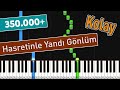 Hasretinle Yandı Gönlüm | Kolay Piyano | Nasıl Çalınır