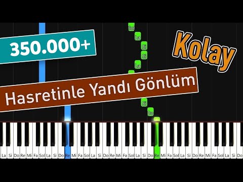 Hasretinle Yandı Gönlüm | Kolay Piyano | Nasıl Çalınır