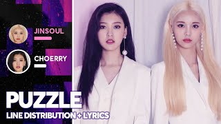 Video thumbnail of "LOONA/Choerry & JinSoul - Puzzle (Line Distribution + Lyrics Color Coded) PATREON REQUESTED"