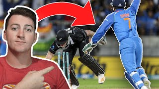 Professional Baseball Player Reacts To Best MS Dhoni Wicket Keeping Skills In Cricket ft. Alex King!
