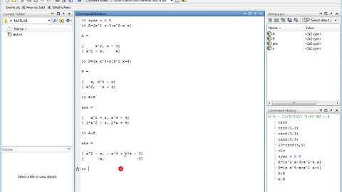 48   Working with Matrices and the Symbolic Math Toolbox.