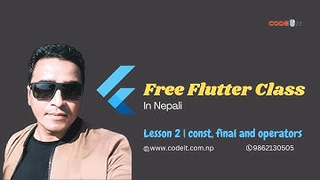 Free Flutter Class for Beginners in Nepali | Lesson 2 #flutter