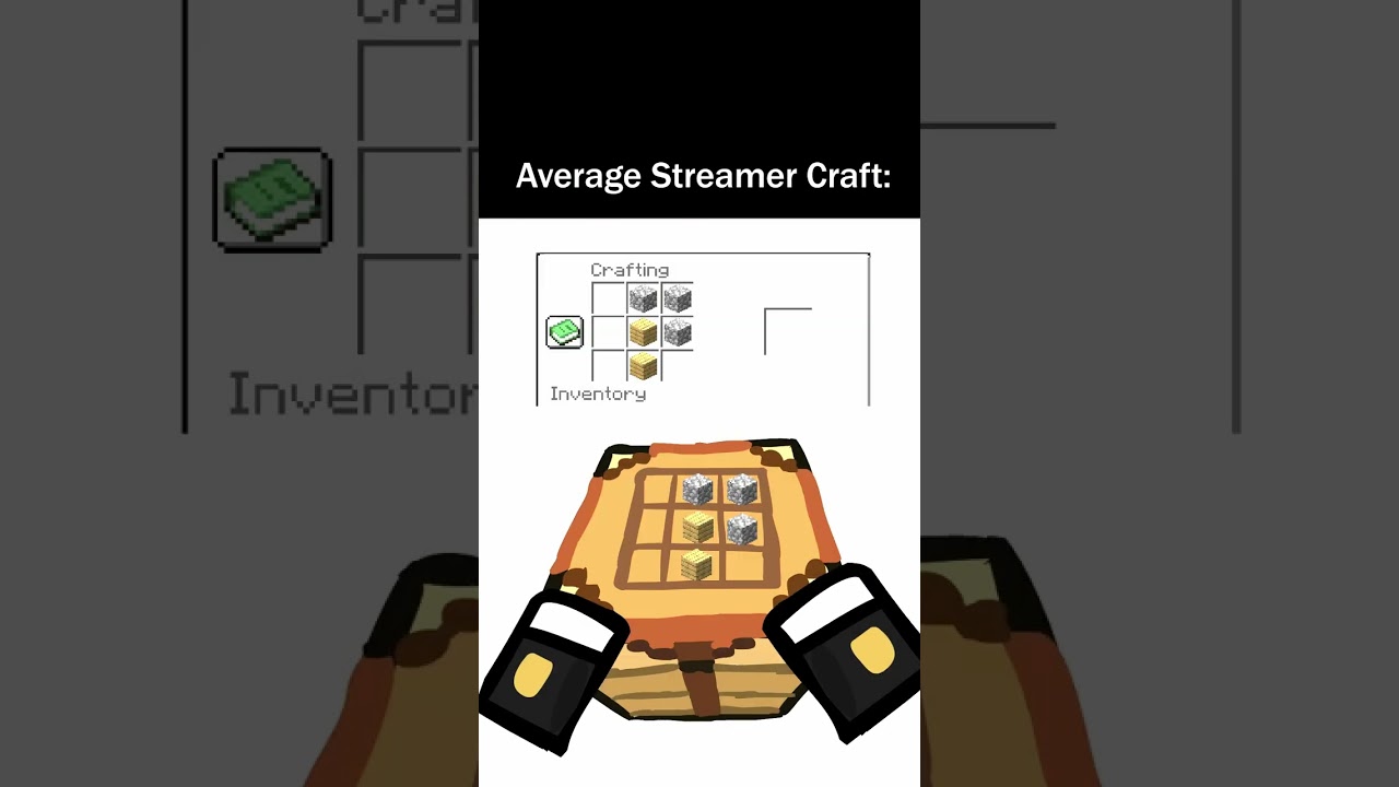 Average Minecraft Streamer Crafting Logic #minecraft #animation