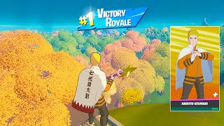 NARUTO SEVENTH HOKAGE GAMEPLAY! / Solo Victory Royale w/ HANDCAM (Fortnite Season 8 No Commentary)