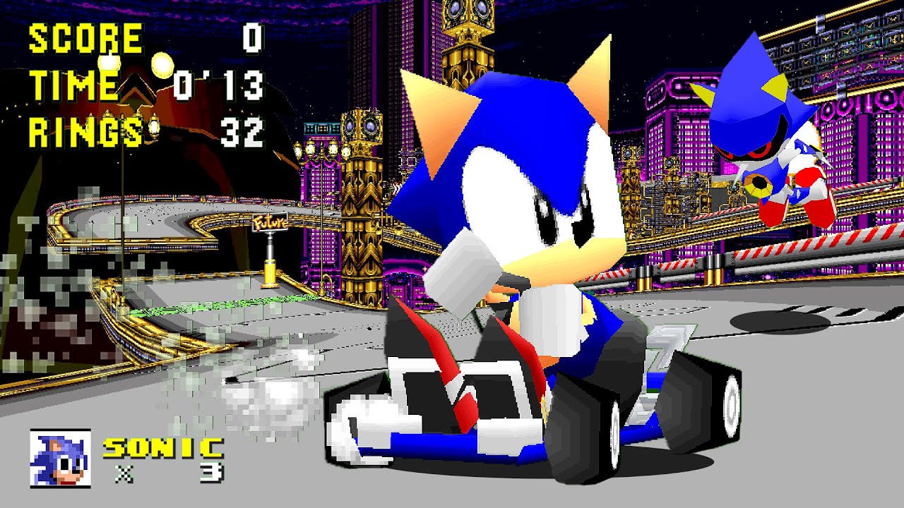 Sonic CD recreated in Sonic Robo Blast 2 