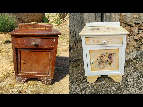 Video: Muebles De Decoupage De Bricolaje