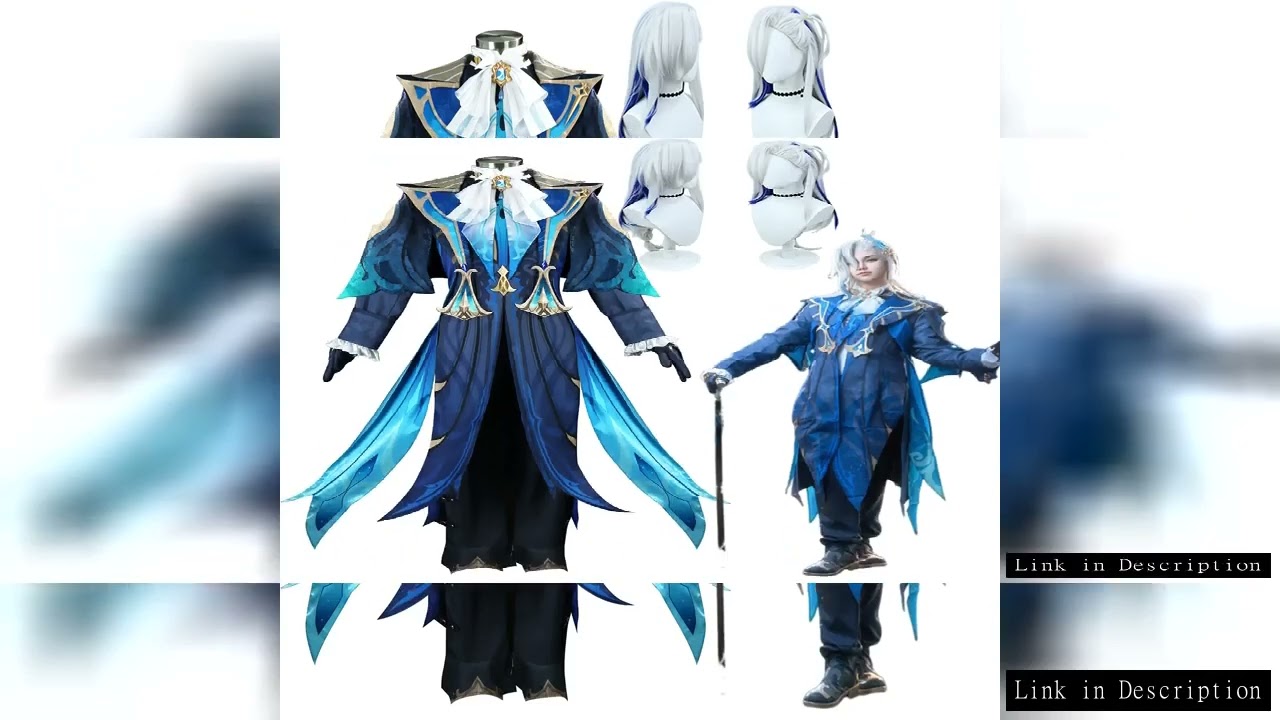 Neuvillette Cosplay Costume Full Set Genshin Impact Game Cosplay Shoes Outfit Uniform Suits Neuville