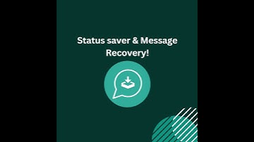 Save Status, Recover deleted messages and save status photos and videos.