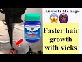 MY HAIR GREW FASTER WITH VICKS! Vicks VAPOUR RUB FOR HAIR GROWTH! How to use vicks for faster hair