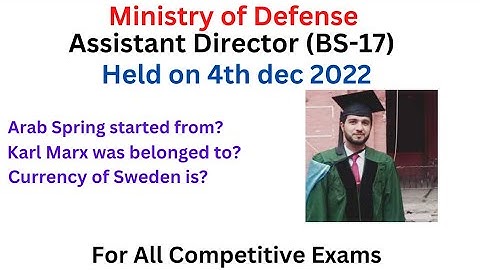 Ministry of Defence Assistant Director Past Papers Repeated MCQs | MOD AD Repeated MCQs